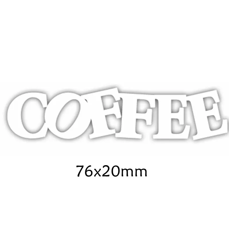 Coffee Words Metal Cutting Dies DIY Scrapbooking Embossing Paper Cards Making Crafts Supplies New 2019 Diecut