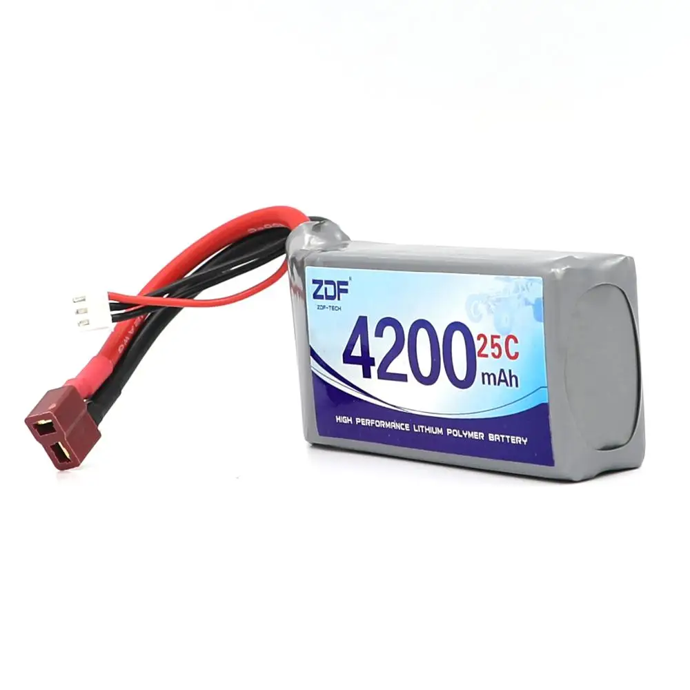 ZDF Rc Lipo Battery 2S 7.4V 4200mah 25C Max 50C for Wltoys 12428 12423 1:12 RC Car Spare parts