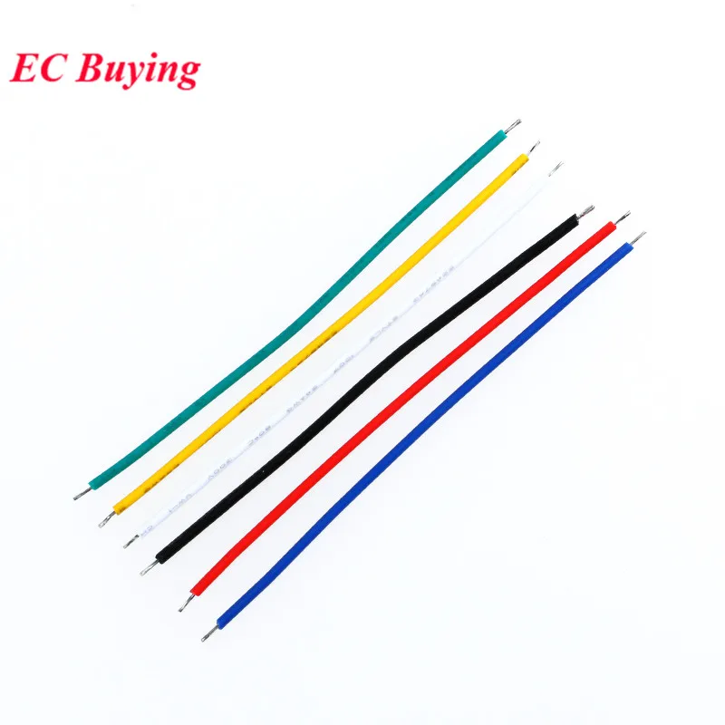 130Pcs 24AWG Breadboard Jumper Wire Cable Kit Tin-Plated PCB Solder Cable Flexible PVC Electronic Wire 5cm 8cm 10cm 6 Colors