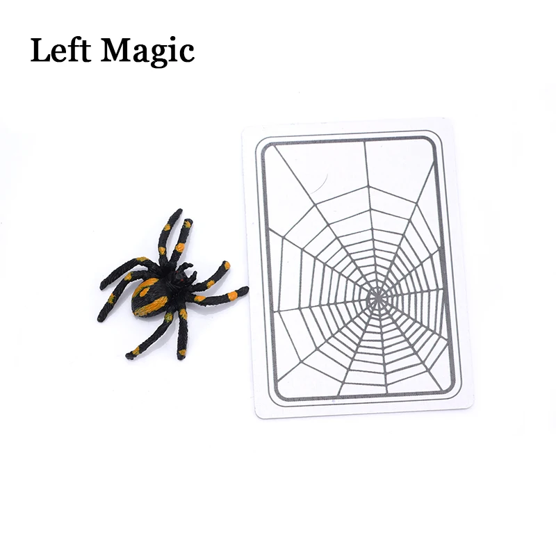 Spider And Net Magic Trick The Web Cards Toys Magician Gimmick  Illusion Closed-Up Magia Props Halloween Gift East To Do