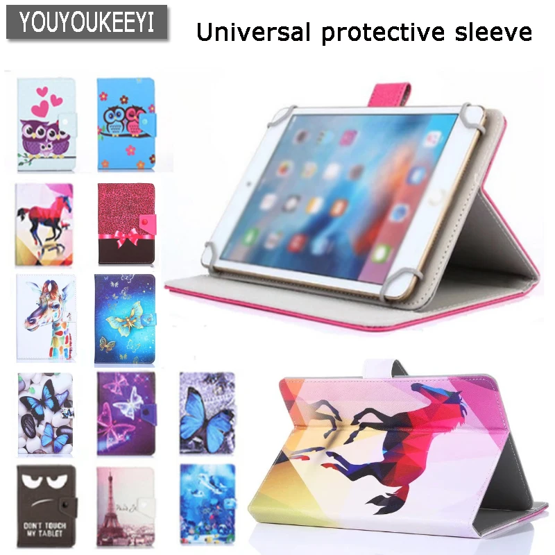 Universal Cover for Prestigio Multipad Grace 3118 PMT3118/3318 PMT3318 3G 8 inch Tablet Cartoon Printed PU Leather Case +gift