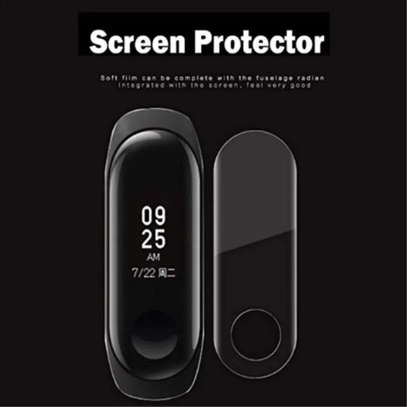 2Pcs Weichen Bildschirm Protector für Xiao mi mi Band 3 mi Band 4 Armband Anti-scratch Volle Schutzhülle film Abdeckung mi band 3 mi band 4