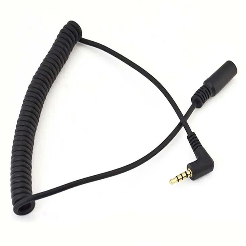 كابل توسيع زاوية 90 درجة خط الصوت DC3.5 ذكر إلى أنثى خط الربيع 4-core 4 قطعة 1.5 متر