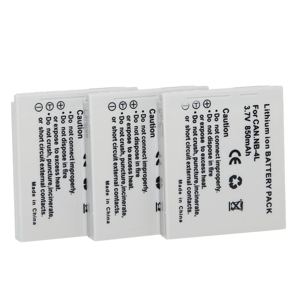 5 шт./лот NB-4L NB4L NB 4L аккумулятор для Canon IXUS 50 55 60 65 80 75 100 I20 110 115 120 130 IS 117 220 225 230 255 HS SD780 SD960