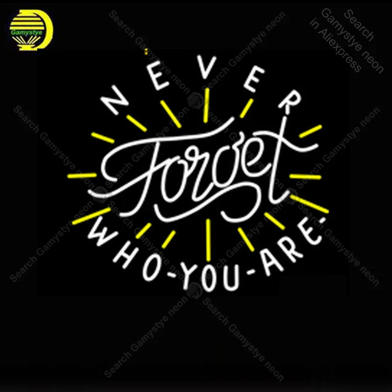 

NEON SIGN For Never Forget Who You Are letrero custom luces neon light lampara neon signs for sale vintage neon light for wall