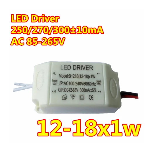 

AC85-265V 110V 220V (12-18)x 1W LED Driver 12W 15W 18W Power Supply Lighting Transformers for LED Strip Downlight Fireproof