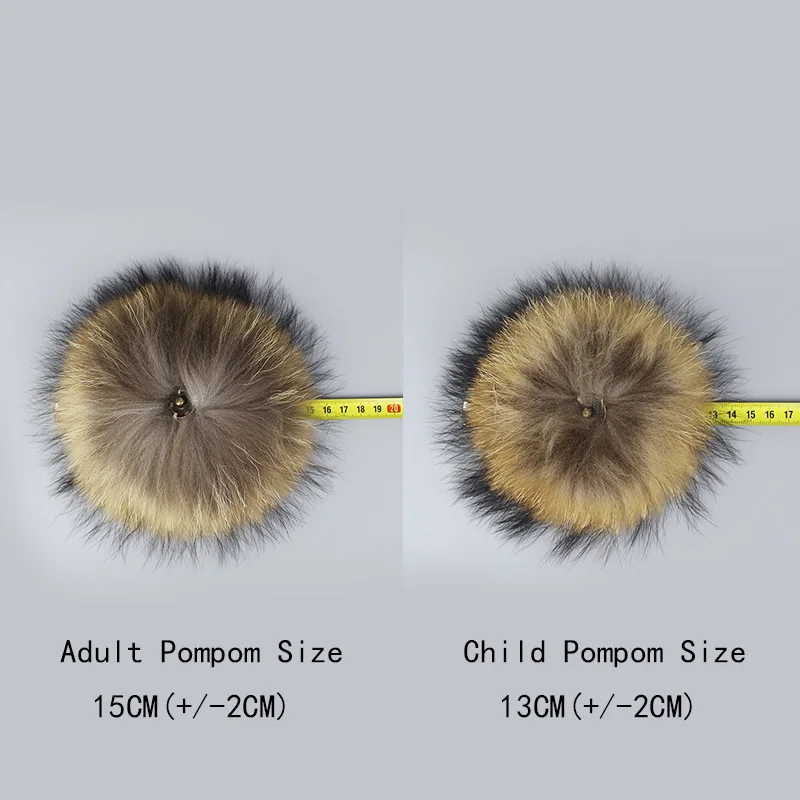 Real Fur Winter Hat Raccoon Two Pom Pom Hat For Women Brand Thick Women Hat Girls Caps Knitted Beanies Cap Wholesale 2018 New