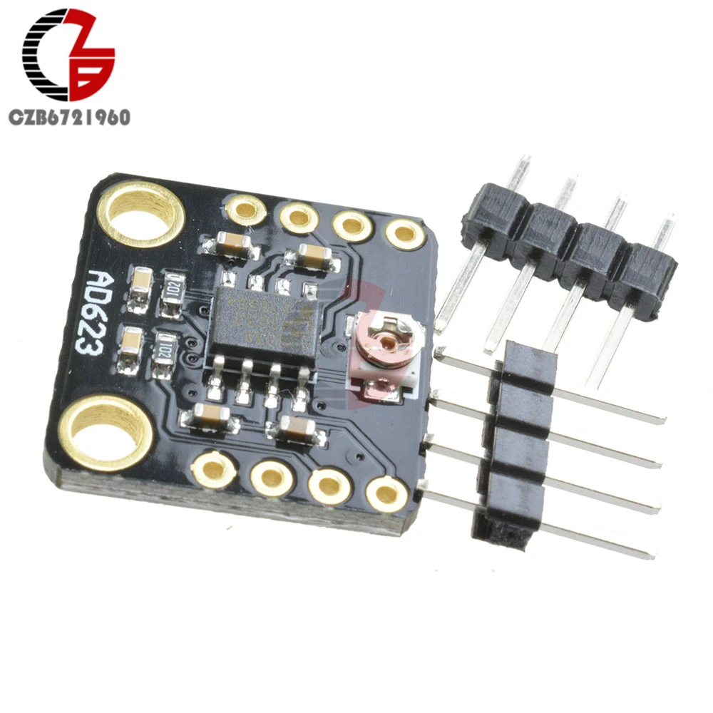 AD623 Gain Instrument Meter Amplifier Module CMRR Gauge AMP Board Dual Single Polarity DC 3V 5V 12V for Transducer Thermocouple