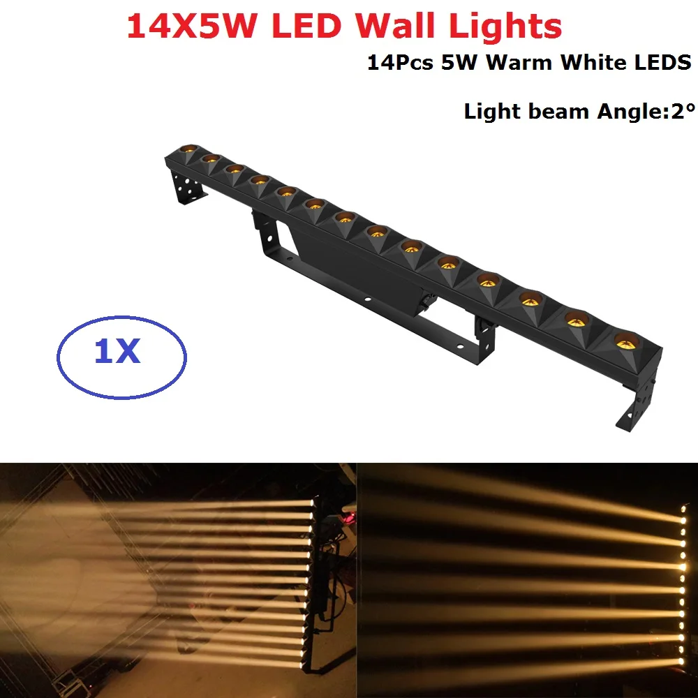 

Free Shipping 14X5W Warm White LED Wall Wash Light DMX LED Bar Beam Stage Effect Lights 100-240V For Dj Disco Indoor Party Show