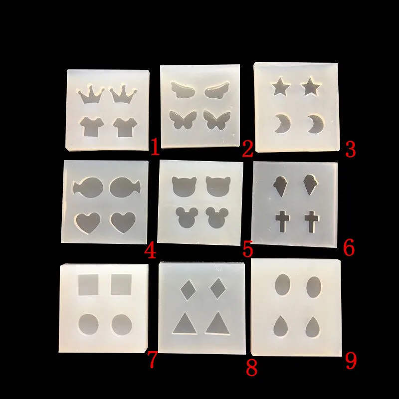 Moldes de silicona líquida para hacer joyas, 1 unidad, corona, dijes de animales, artesanía, DIY, resina UV, para pendientes, collar, decoraciones