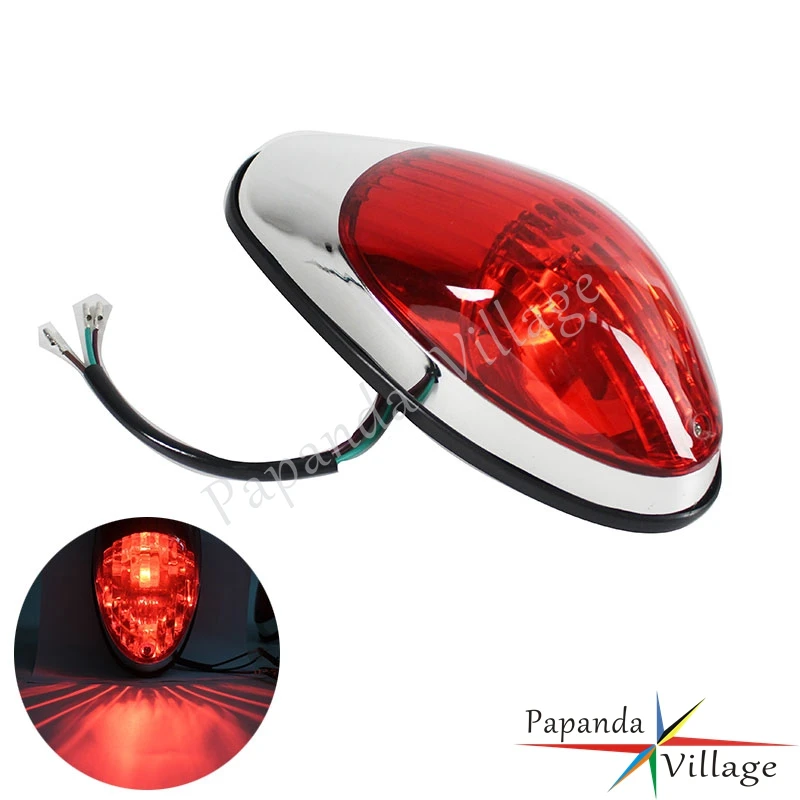 Motorcycle Rear Running Stop Brake Taillight Red Lamp Universal For Honda Shadow VLX400 Magna250 Yamaha Suzuki Kawasaki Chopper