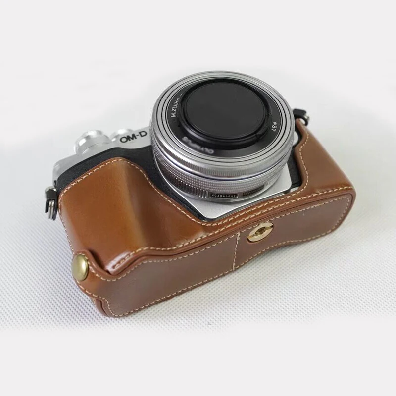 Caso duro della copertura della macchina fotografica del corpo della cassa di cuoio dell'unità di elaborazione per Olympus E-M10II EM10III E-M10 MarkIII E-M10 3S con l'apertura della batteria