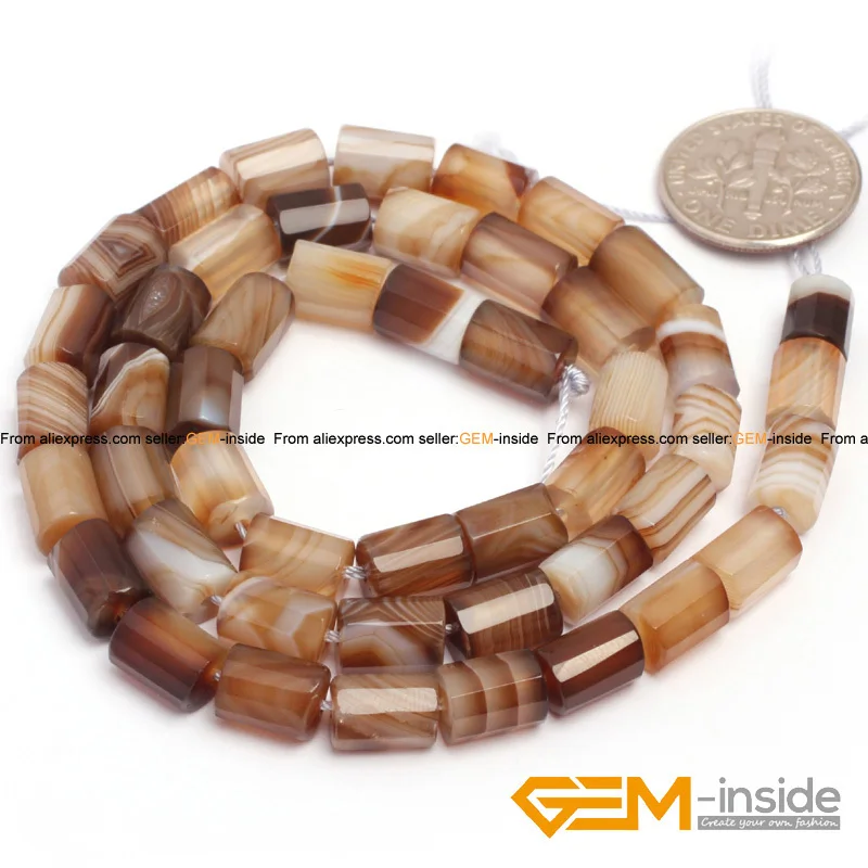 Botswana Agates Column Tube Faceted Agates Beads Natural Stone Beads For Jewelry Making Strand 15 Inches Hot Item Free Shipping