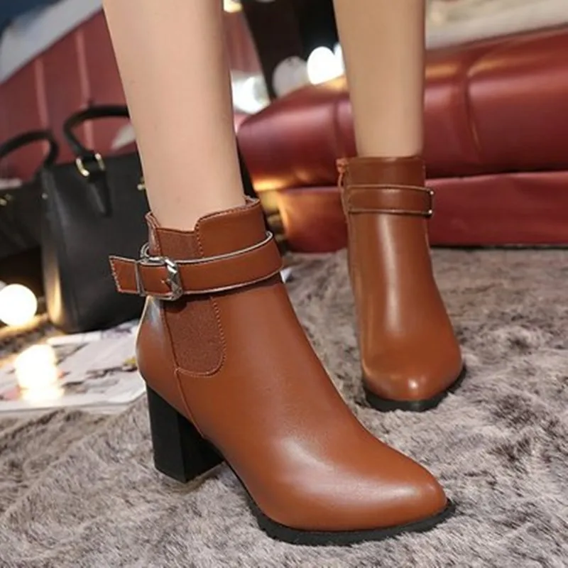 Nowy 2023 Botas Mujer Fashion Women Boots Square Heel Platforms Zapatos De Mujer PU Leather Thigh High Pump Motorcycle Boots