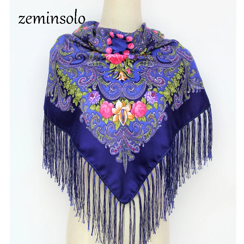 Hot Sale New Fashion Women Scarf Square Cotton Scarves Tassel Scarf Printed Women Wraps Bandana Winter Autumn Ladies Shawls