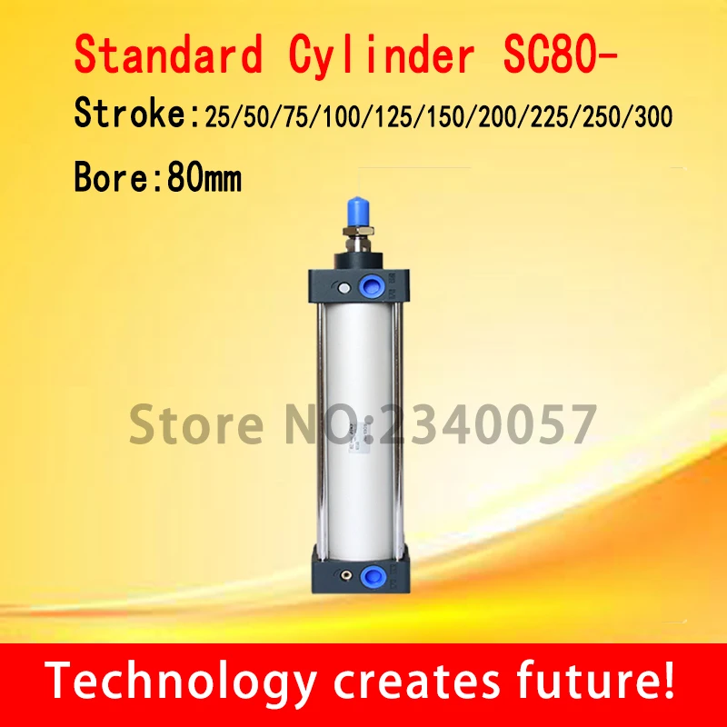 SC standard cylinder SC80*25/50/75/100/125/150/175/200/225/250/300 BORE 80MM Standard Pneumatic Air Cylinder