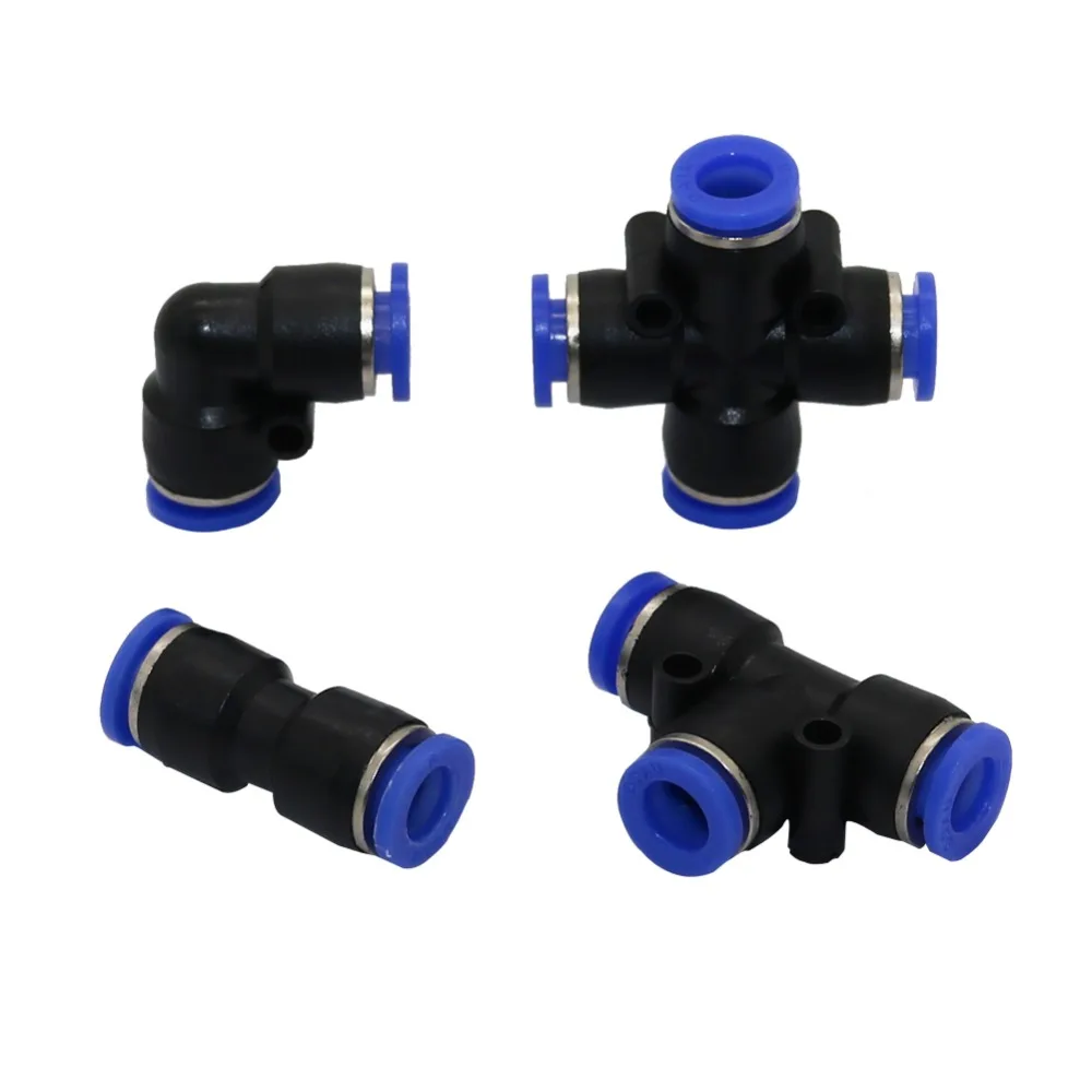 

8 mm Locking connector Plastic Joint for Low Pressure Mist Cooling Nozzle Agriculture Garden hose quick connector 5 Pcs