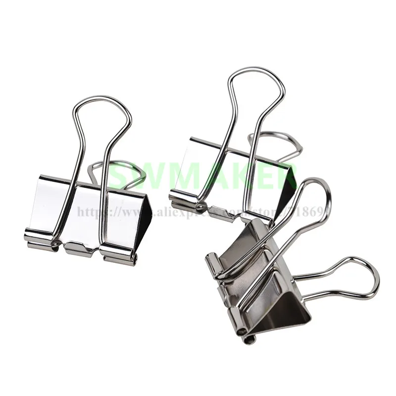 SWMAKER 2017 new type 19mm/25mm/32mm Luxury silver color Clips for Heatbeds Foldback Bulldog Glass Bed Clip