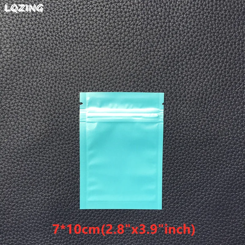 40pcs Mini Ziplock Bags with Zipper, Aluminum Recyclable Bags, Pink Zip Lock, Jewelry Storage Bag, 7*10cm Colors