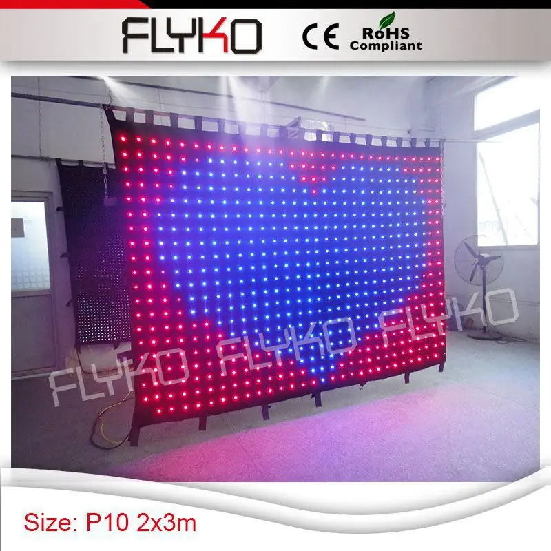 P100mm sex video led video display 7ft x 10ft sexy movie play led display curtain led video wall on sale