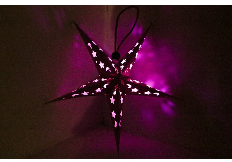 30cm Cut-Out Paper Star Lantern, Hanging (Light Not Included) set of 4