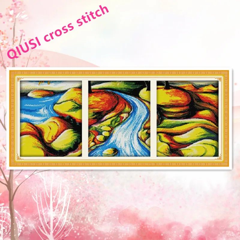 

Needlework,11ct/14ct DIY Cross stitch,Sets For Embroidery kits The Flowing River Pattern Cross-Stitch painting Home Wall Decor