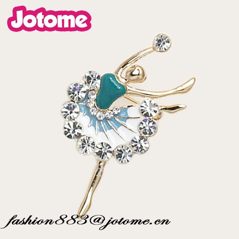 

New arrival Dancer Ballet Recital Gift Ballerina Dance Teen Girls rhinestone brooch jewelry ballet enamel pendant