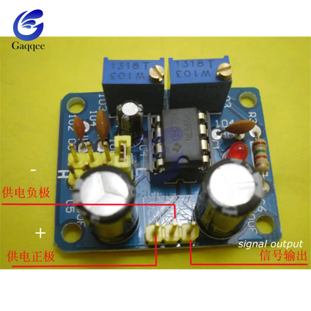 NE555 Pulse Frequency Duty Cycle Square Wave Rectangular Wave Signal Generator Adjustable 555 Board NE555P Module