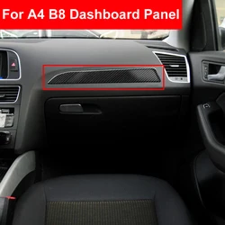 Car Front Interior Dashboard Panel Trim Stickers Carbon Fiber Decoration For Audi A4 B8 2009-2016 Car Styling Auto Accessories