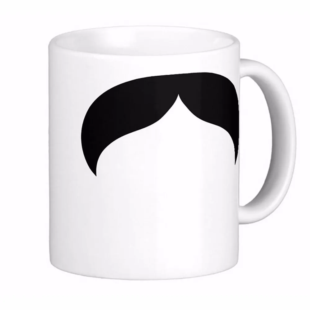 Mustache Beverage High Quality White Coffee Mugs Tea Mug Customize Gift By LVSURE Ceramic Mug Travel Coffee Mugs