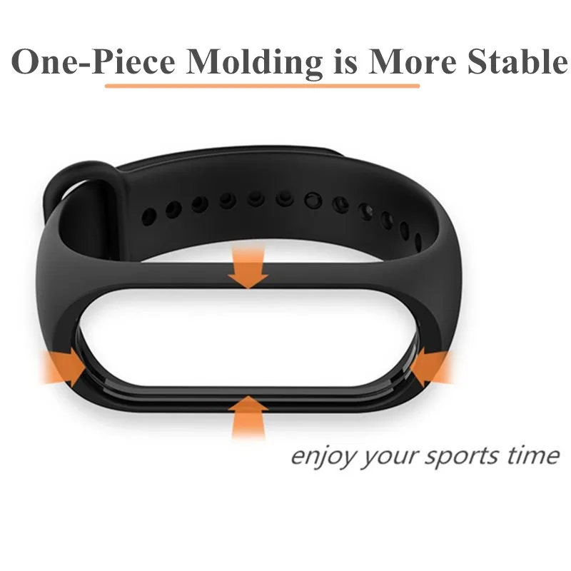 Pure Color Silicone strap for xiaomi mi band 6 5 4 3 bracelet Replacement wrist band Straps MiBand 6 5 4 Miband 3 Straps