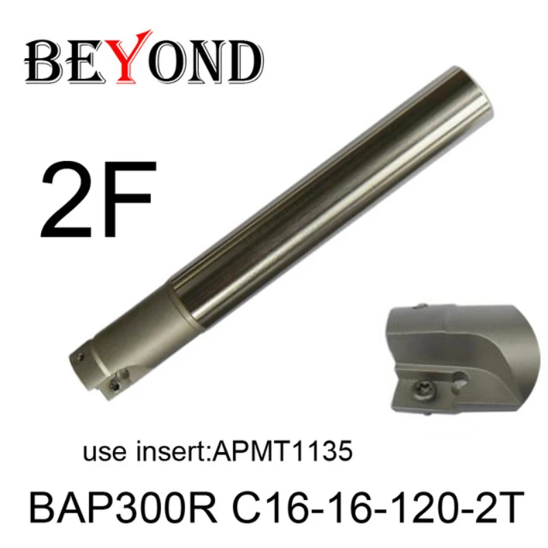 BEYOND BAP300R C16-16-120-2T Face Mill Milling Cutter 2 flute BAP300 BAP Milling Cutting Insert Carbide Inserts End Mill