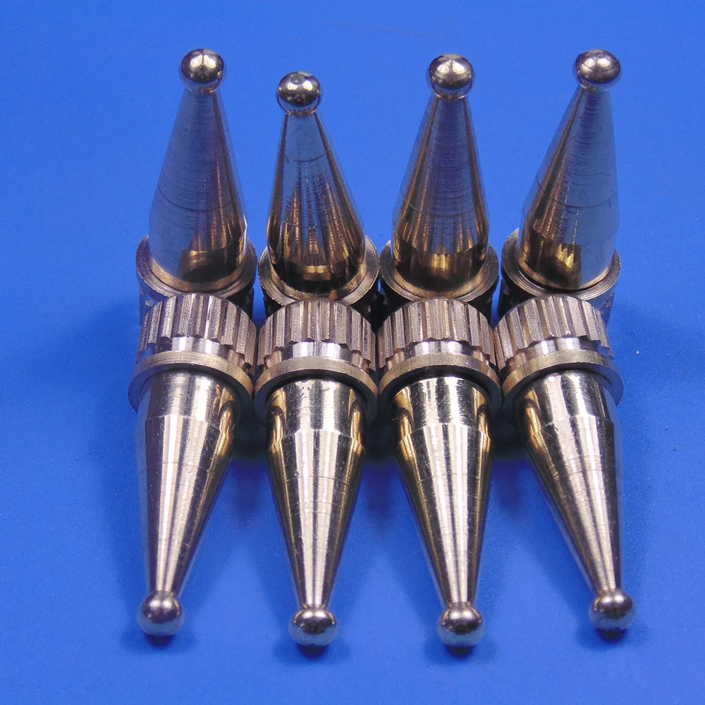 8 Uds M8x34 altavoz de cobre amplificador de punta a prueba de golpes soporte de aislamiento pies choque pie clavo # Dorado