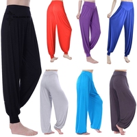 Women Yoga Pants Elastic Loose Casual Cotton Yoga Dance Harem Pants Lady Ballet Dance Practice Bloomers Fitness Sport Dancewear