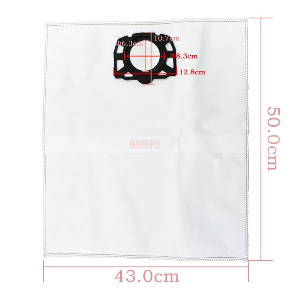 10 pz/lotto sacchetti per la polvere dell'aspirapolvere per Karcher MV4 MV5 MV6 WD4 WD5 Karcher WD4000 a WD5999 sostituzione per la parte #2.863-006.0