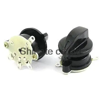 2pcs Latching Fan Speed Control 4 Position Rotary Selector Switch AC 250V 4A