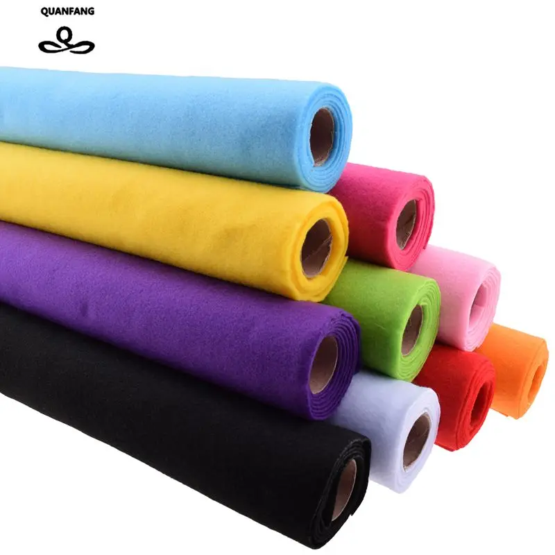 Non Woven New Felt Fabric 2mm Thickness Polyester Soft Felt Of Home Decoration Pattern Bundle For Sewing Dolls Crafts 45x90cm