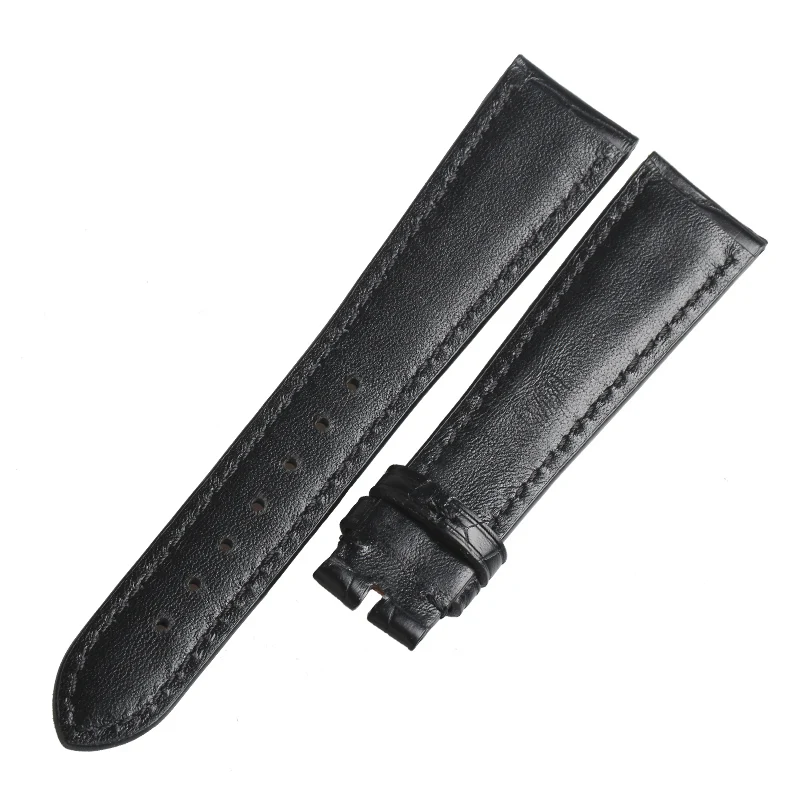 WENTULA watchbands for  ZENITH ELITE 691 /681/685 alligator skin /crocodile grain watch band  man