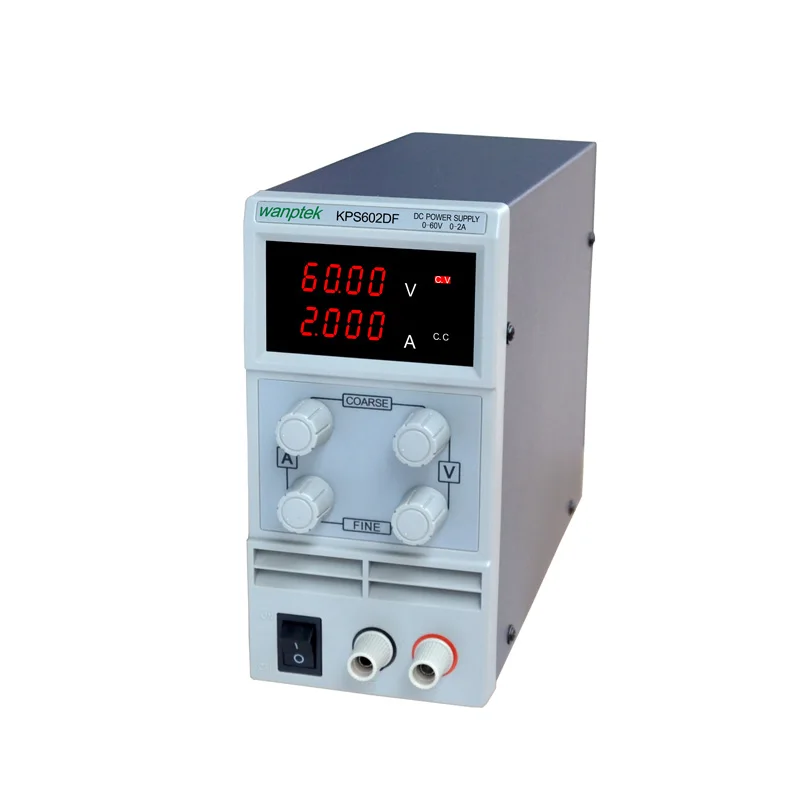 KPS602DF 조정 가능한 고정밀 이중 LED 디스플레이 스위치 DC 전원 공급 장치 보호 기능 60V2A 110V-230V 0.1V/0.001A EU