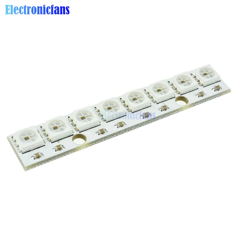 Módulo de Panel de lámpara LED WS2812 WS 2811 5050 RGB 5V 8-Bit Rainbow LED preciso para Arduino