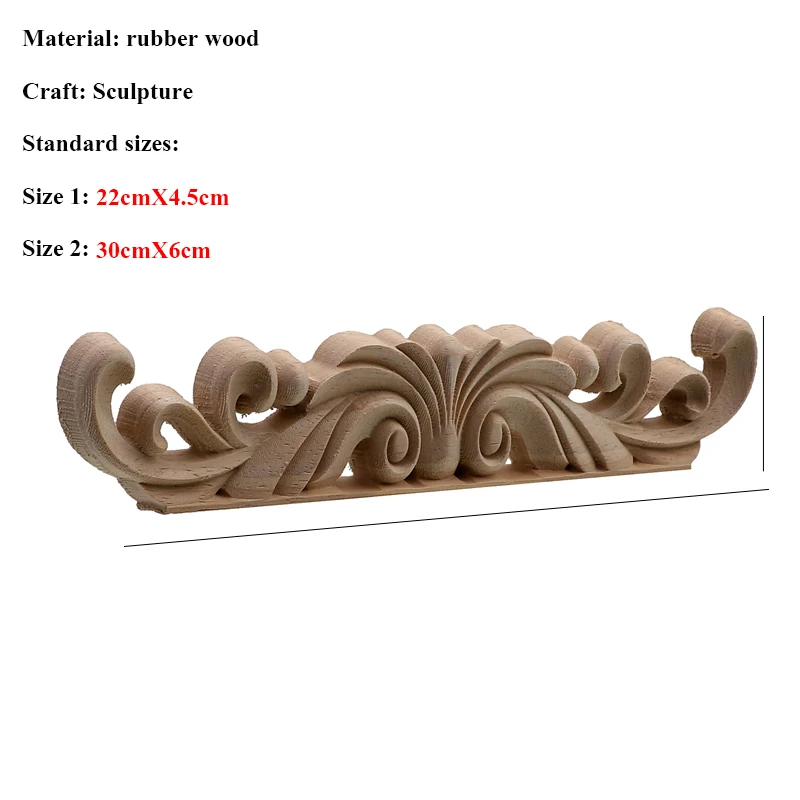 VZLX European Vintage Floral Woodcarving Decals Wooden Appliques For Home Wedding Decoration Maison Accessories Modern Decor