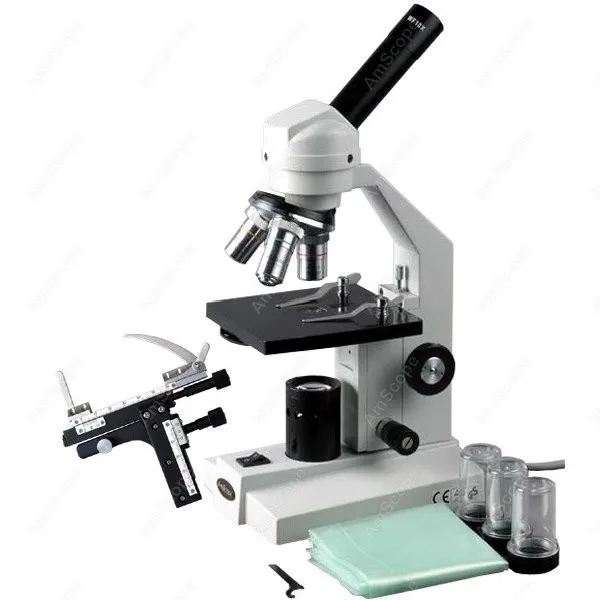 Student Compound Microscope--AmScope Supplies 40X-1000X Student Compound Microscope with Mechanical Stage