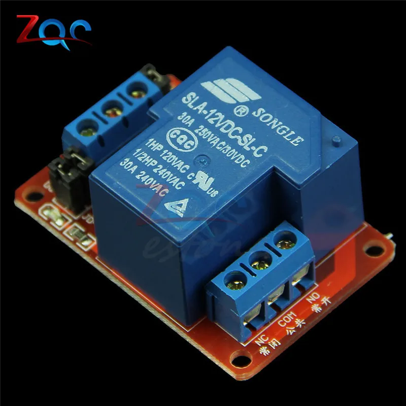 DC 5V 12V 24V 30A High Power 1-Channel Relay Module With Optocoupler H/L Level Triger for Arduino Mega AVR PIC DSP ARM