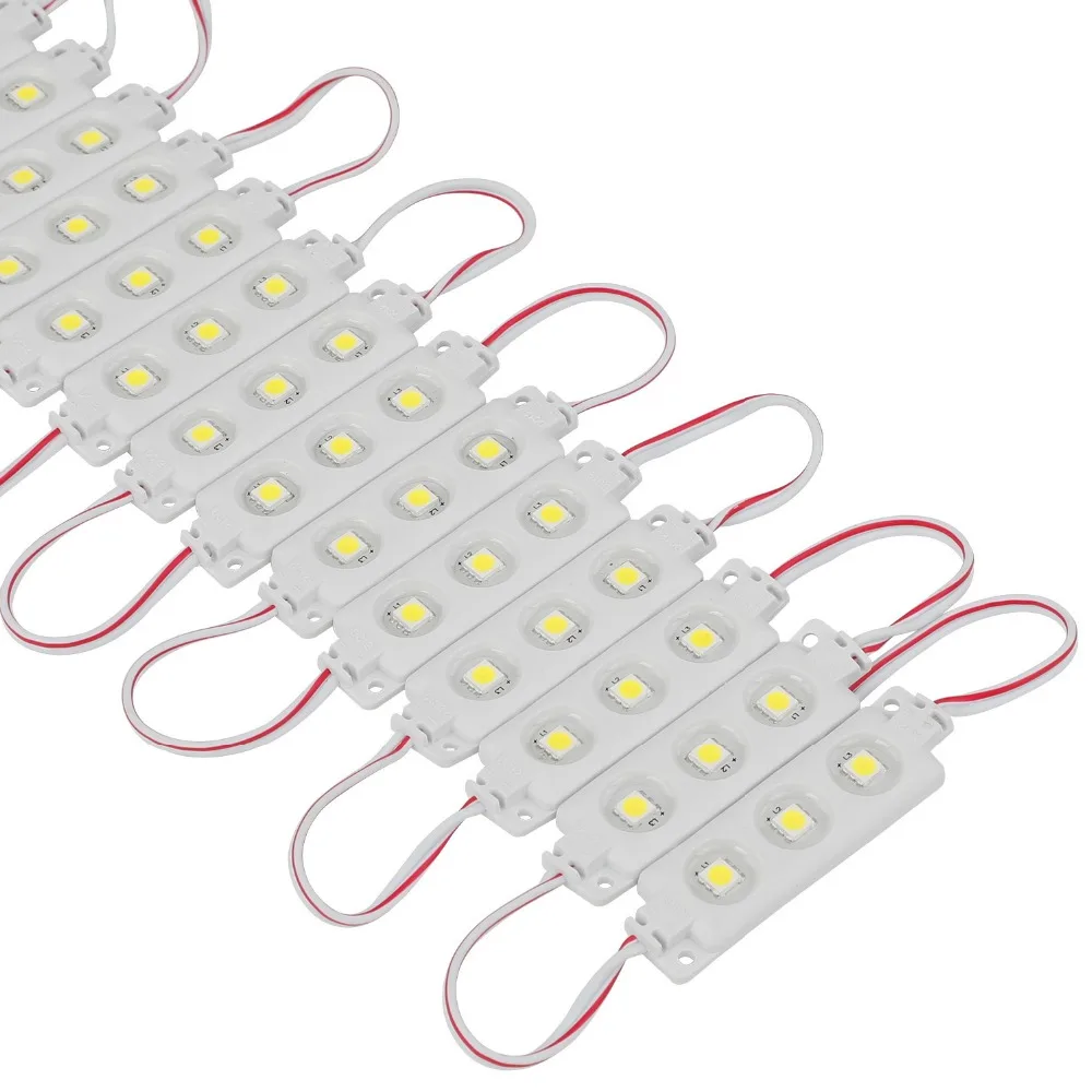 200pcs 12v Led Module for advertising light box pack SMD5050 0.72 Watts LED RGB Module Led For signs USA stock 70lm white light