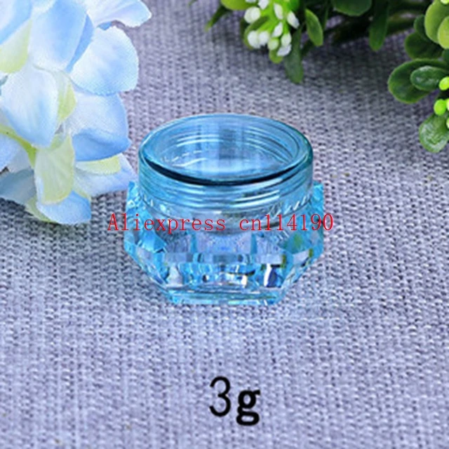 

2g 3g 5g diamond shape cream bottle,plastic jar eyeshadow container,power container,cream jar,Cosmetic Jar,art nail pot