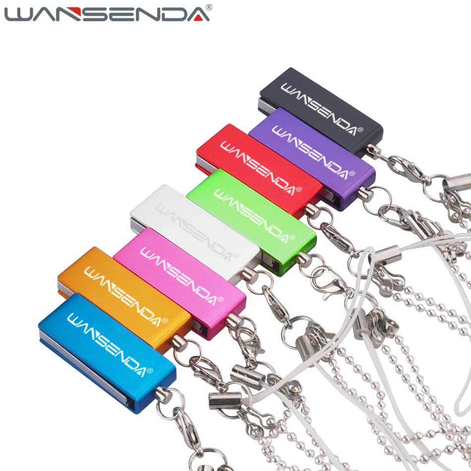 Wansenda Stainless waterproof tiny usb flash drive 4GB 8GB 16GB 32GB 64GB 128GB colorful fashion Pen Drive Memory Stick Pendrive