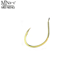 MNFT 10 Pcs/Bag Gold Barded Raft Fishing Hooks Imported Japan Carbon Steel Fishing Sharp Hooks Sizes 6#,7#,8#,9#,10#,11#,12#