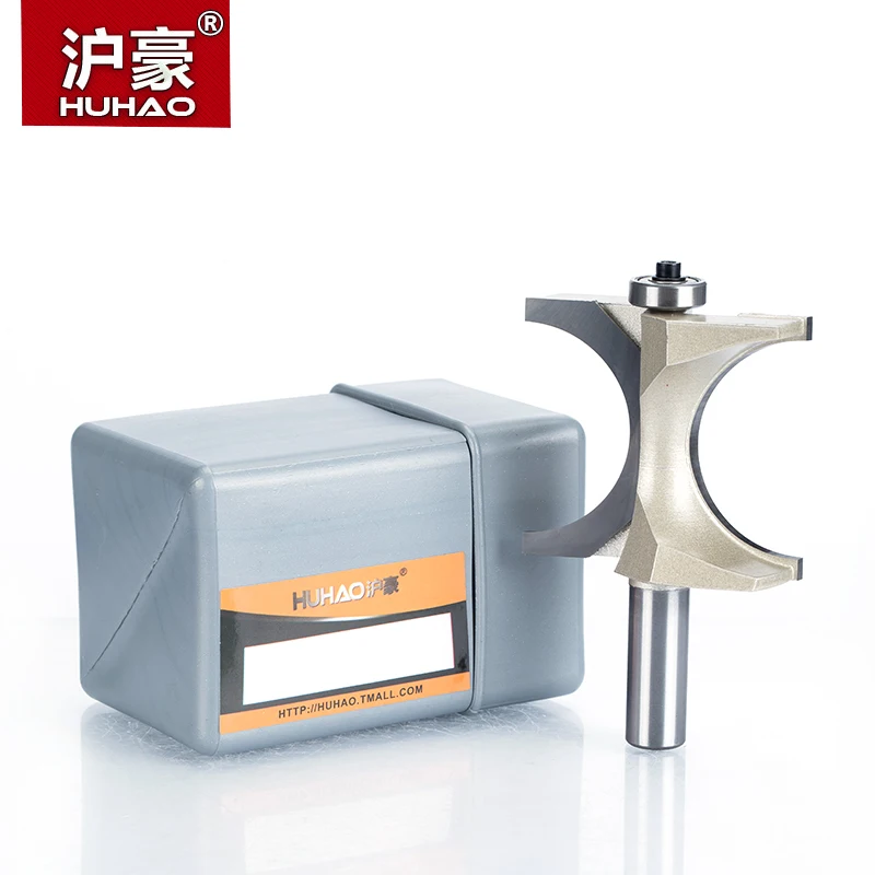 Huhao 1/2 1/4 Inch Schacht Half Ronde Bit 2 Fluit Endmill Bead Bullnose Router Bits Hout Lager Houtbewerking Tool Frezen cutter