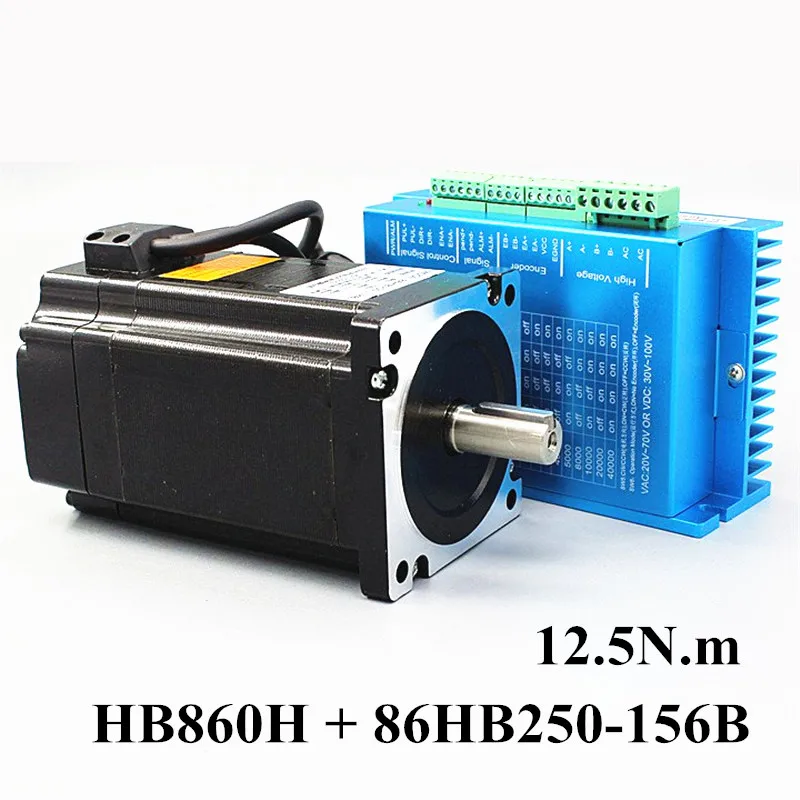 Motor de Passo Nema 34 com Encaixe Fechado Hb860h Mais Motor Deslizante de Fases n. m Hybird