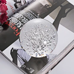 Bola de burbujas de cristal transparente, pisapapapeles, esfera decorativa de vidrio, fotografía, adivinación para Fengshui, 30MM/40MM/50MM, 2 uds.